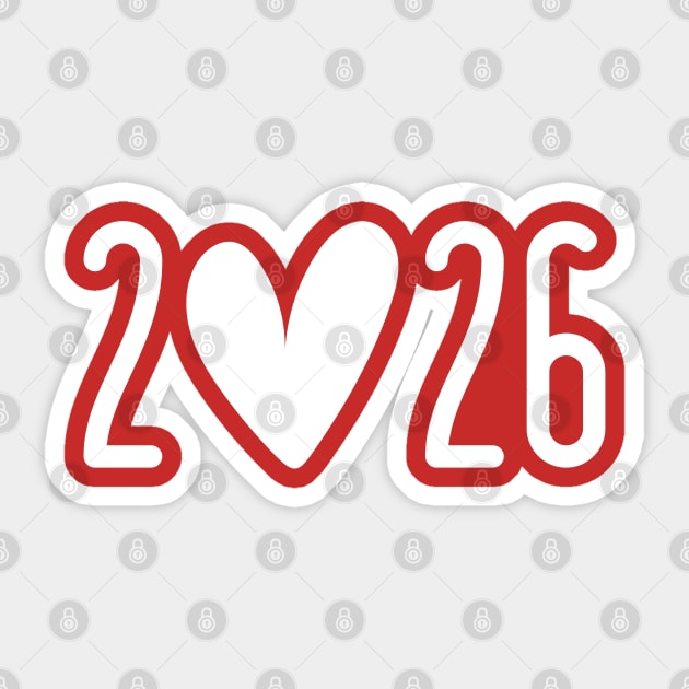2026 Heart Valentine's Day Sticker by Creatifly Graphic Tees